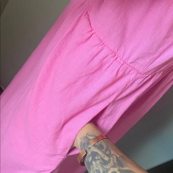 Ava & Viv Pink Gathered Dress with Pockets! - Picture 10 of 12